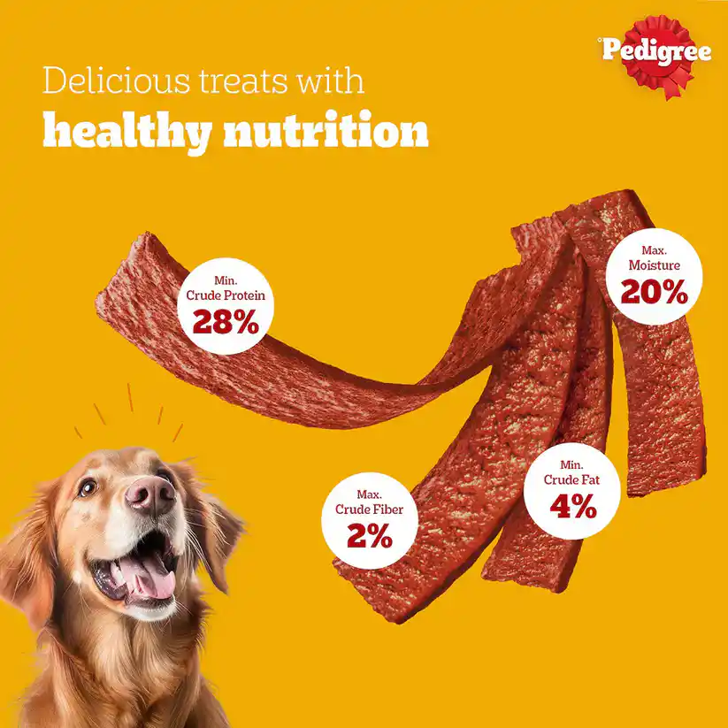 Pedigree Tasty Jerky Adult Grilled Liver Dog Treat - 70gm