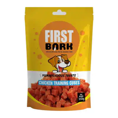 First Bark Chicken Training Cubes Dog Treats 70g