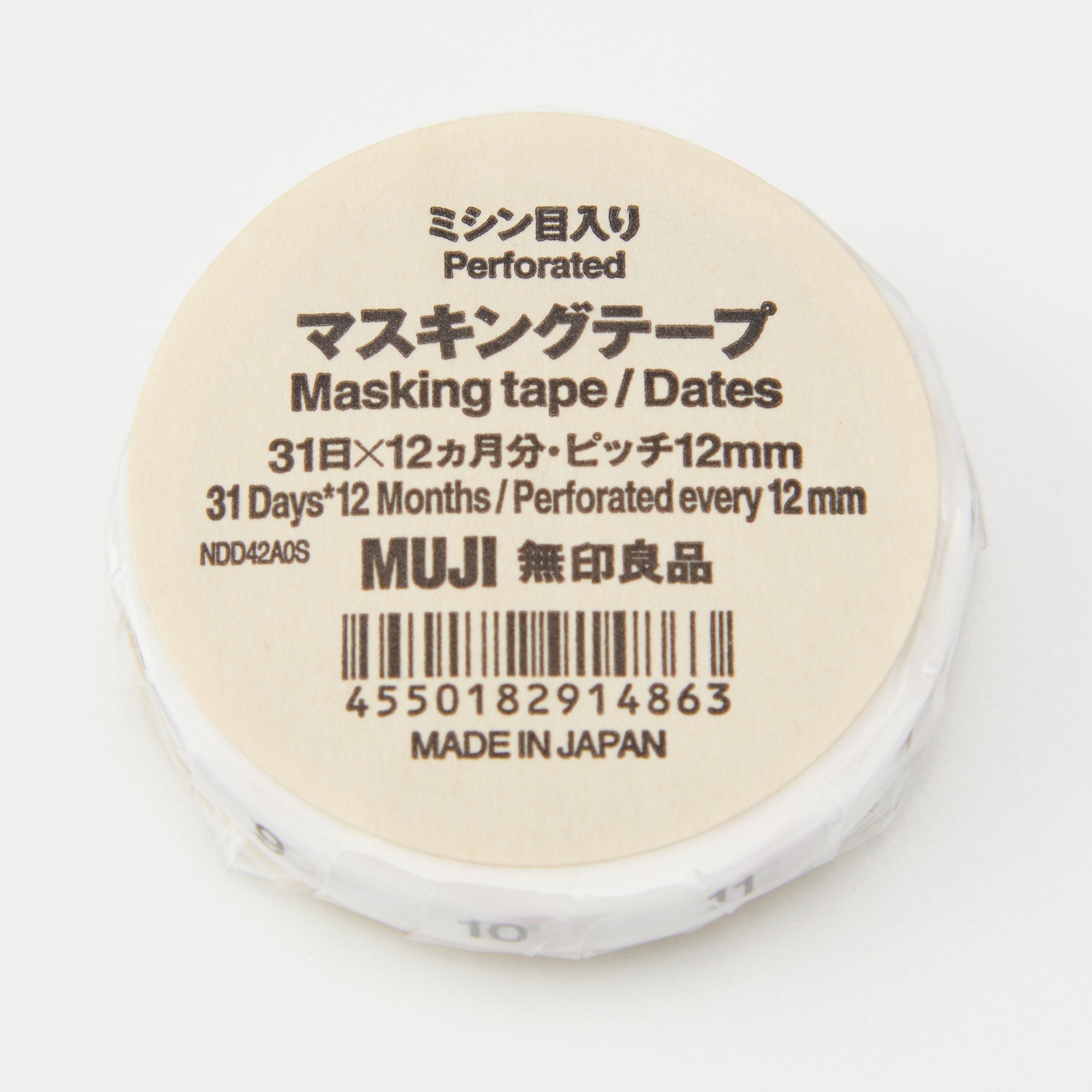 Perforated masking tape / Dates