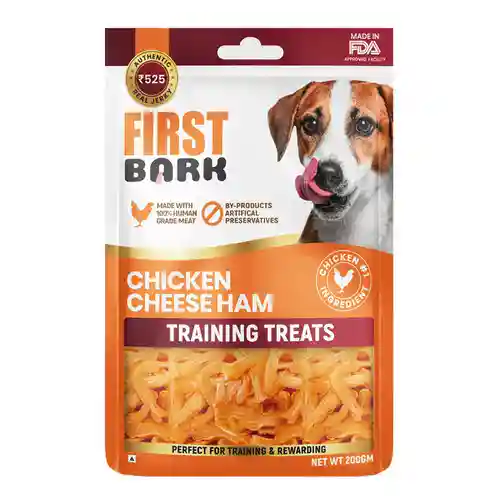 First Bark Chicken Cheese Ham Training Dog Treat