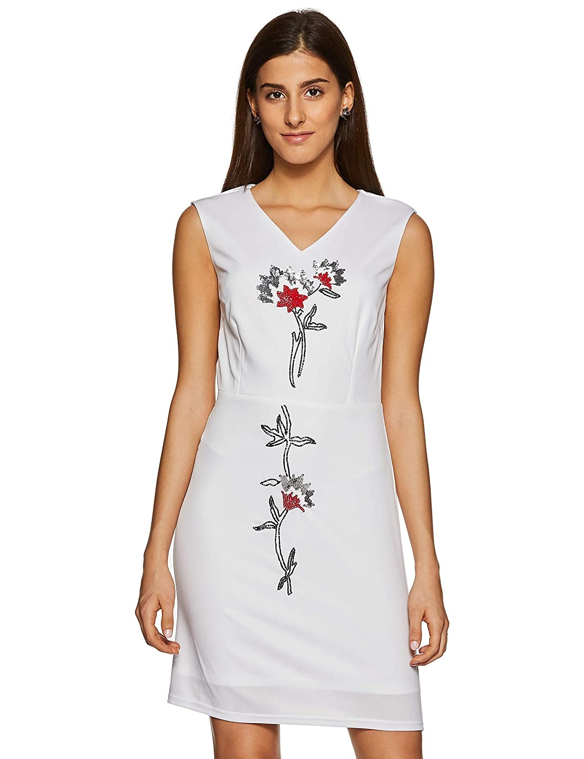 LY2 | LY2 embroidered detail v-neck bodycon Dress 0