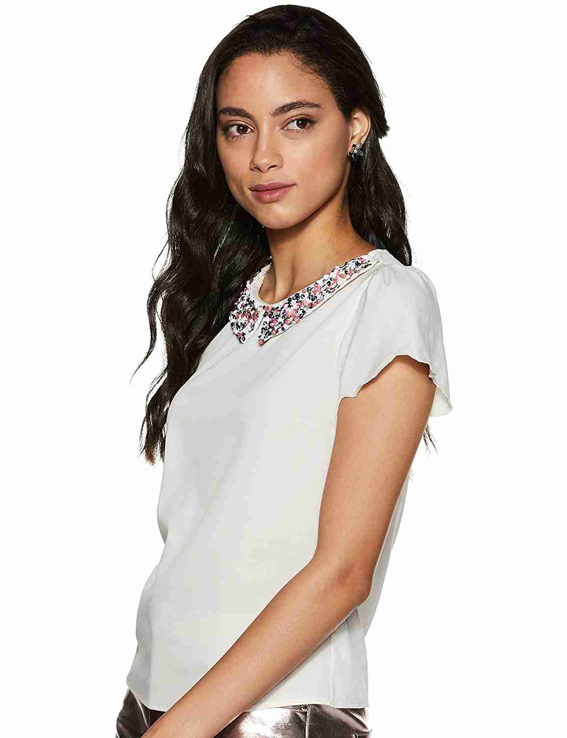 LY2 hand embellished design Top - White