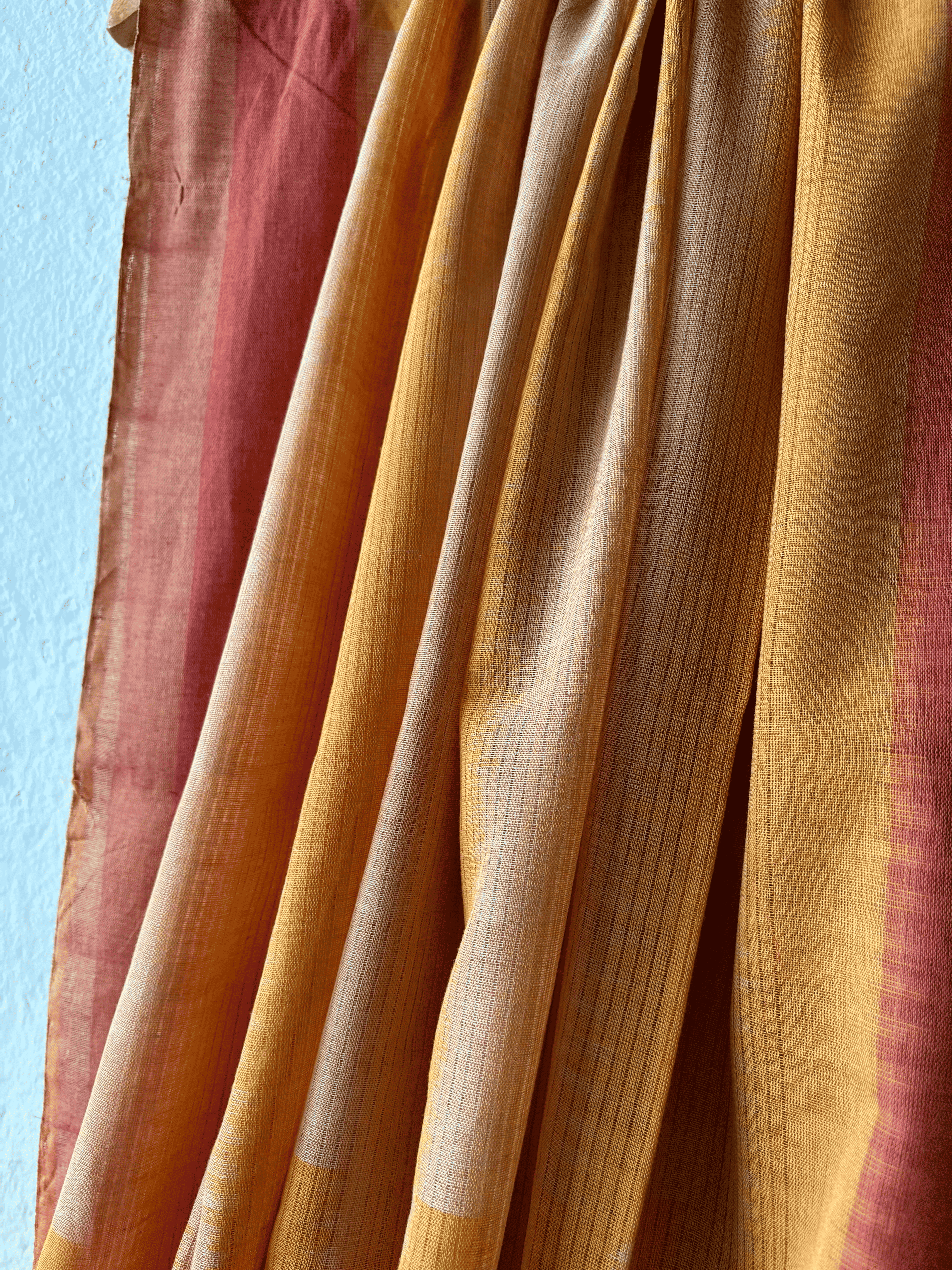 Cotton Ikat Stripe Ika Missing Weave Duppata
