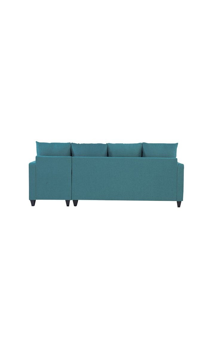 neudot Saya LHS Sectional Sofa for Living Room |6 Person Sofa| Premium Fabric with Cushioned Armrest | 12 Months Warranty| Solid Wood Frame| 6 Seater in Saya Teal Color DIY(Do-It-Yourself)