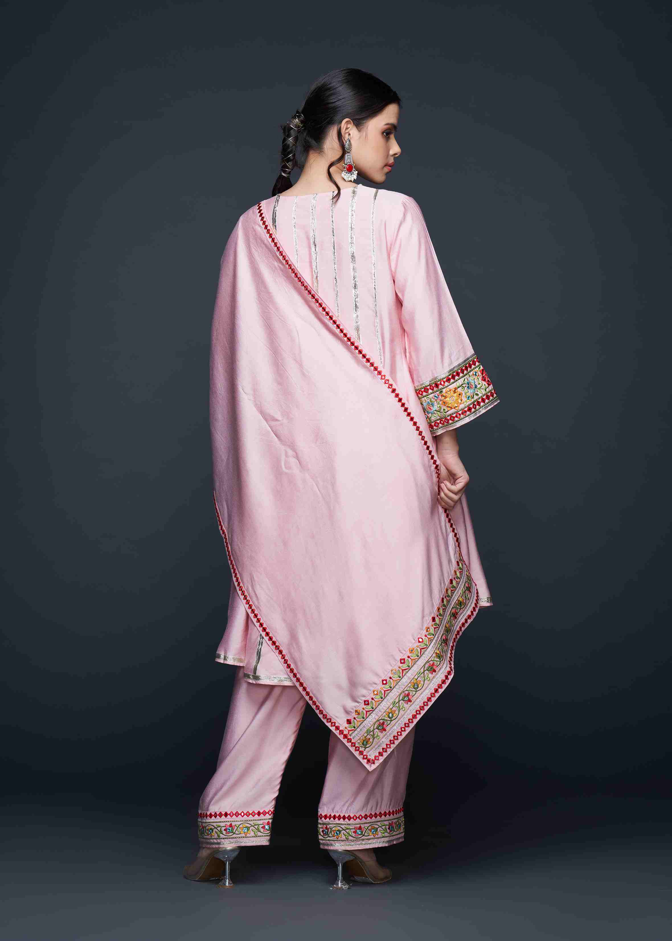 Pink Zoya Kali Kurta