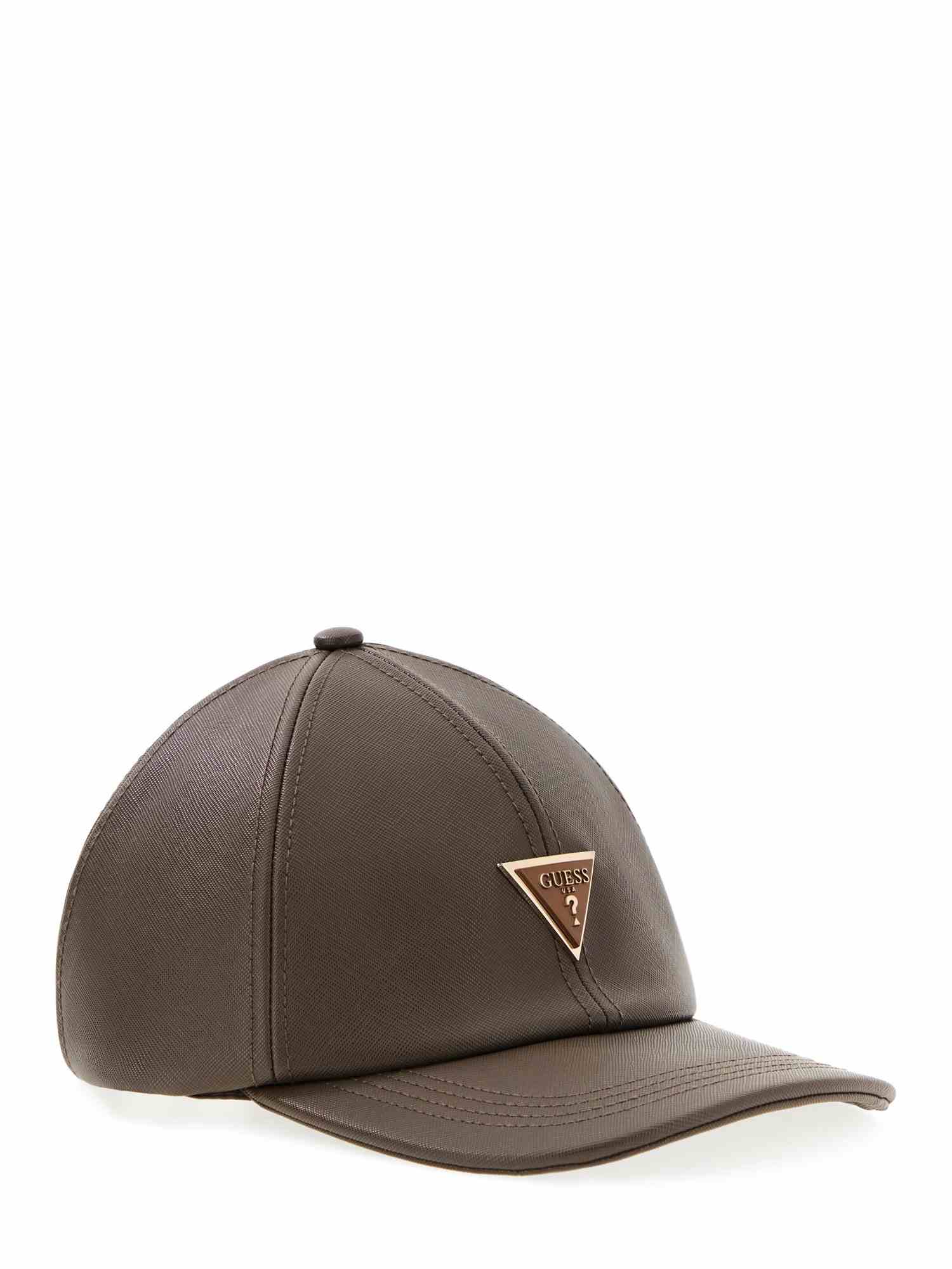 Guess Brown Polyurethane Solid MEN Cap