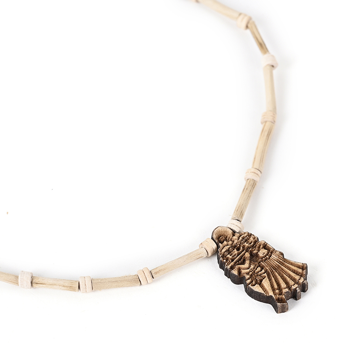 Shiv Ratan Kendra 100% Natural Tulsi Kanthimala with RadhaKrishna Pendant - Genuine Quality - 25 CM Length