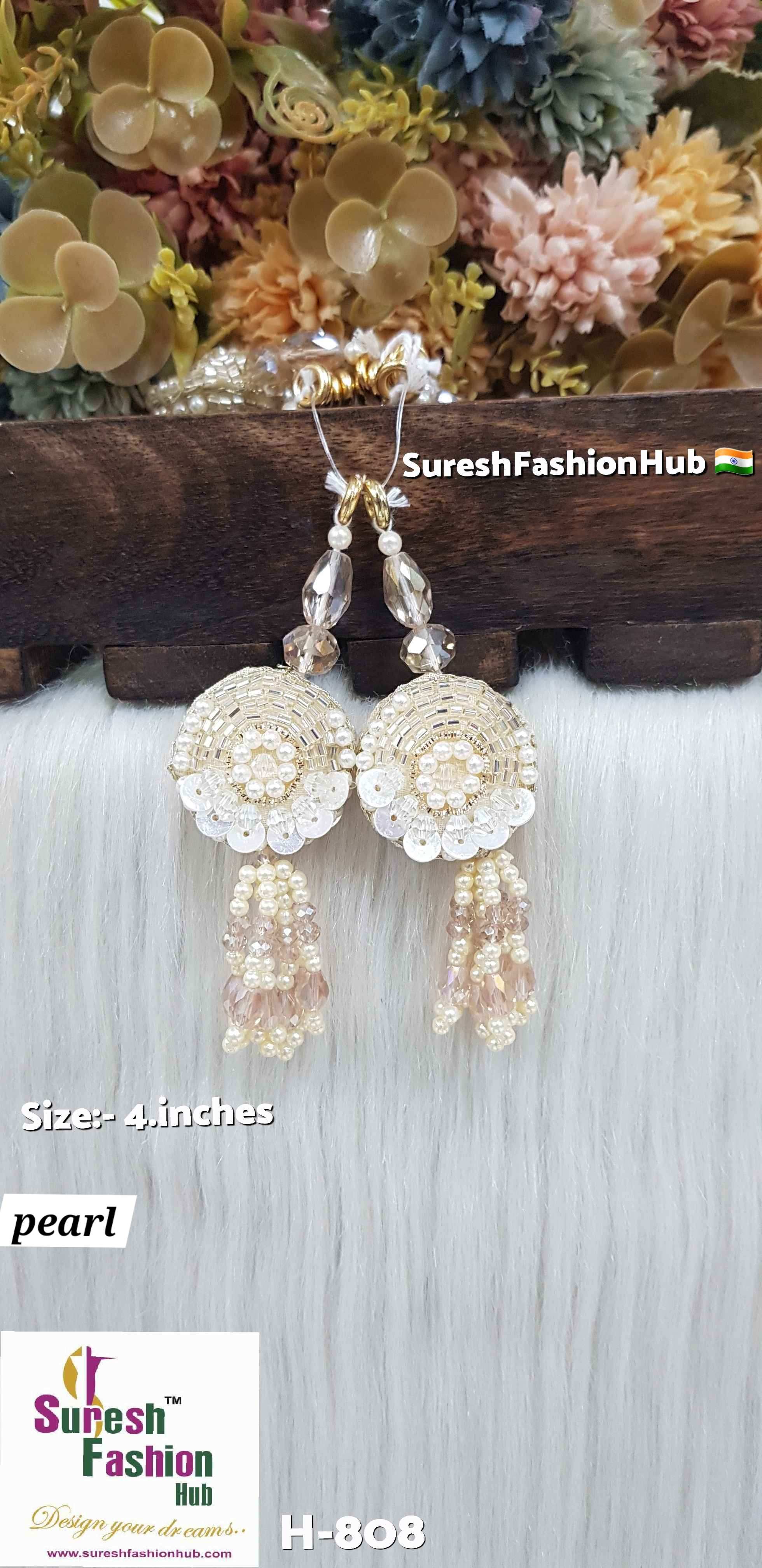 Pearl Floral Crystal Tassel