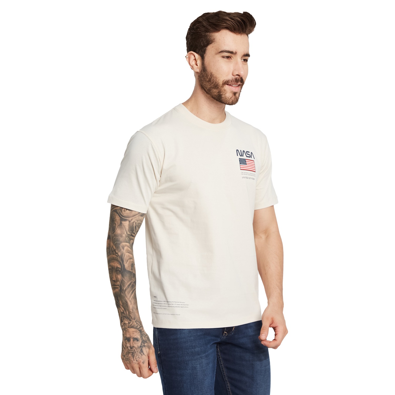 Octave Men Typography Printed Round Neck T-Shirt