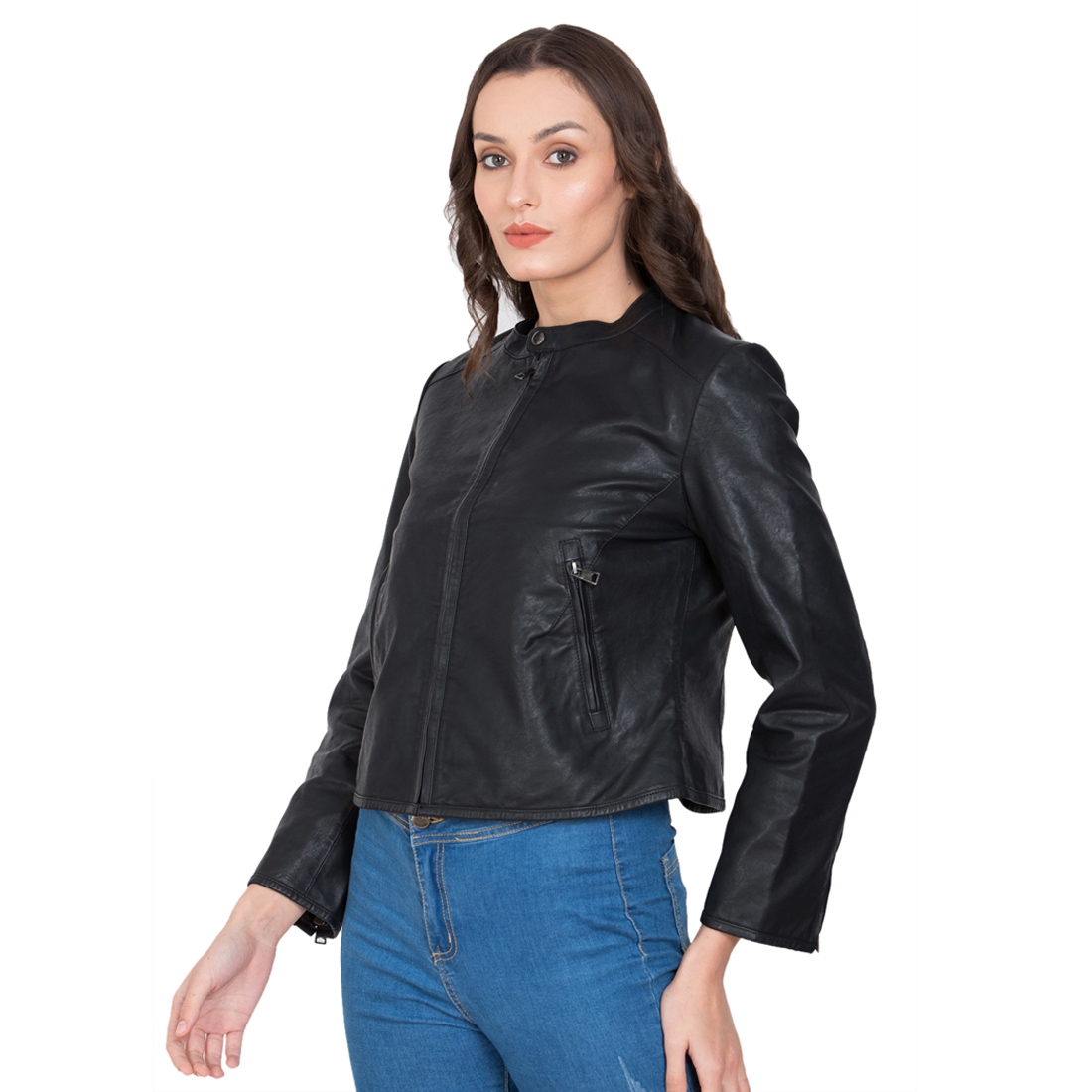 Justanned | JUSTANNED CHARCOAL WOMEN LEATHER JACKET 2