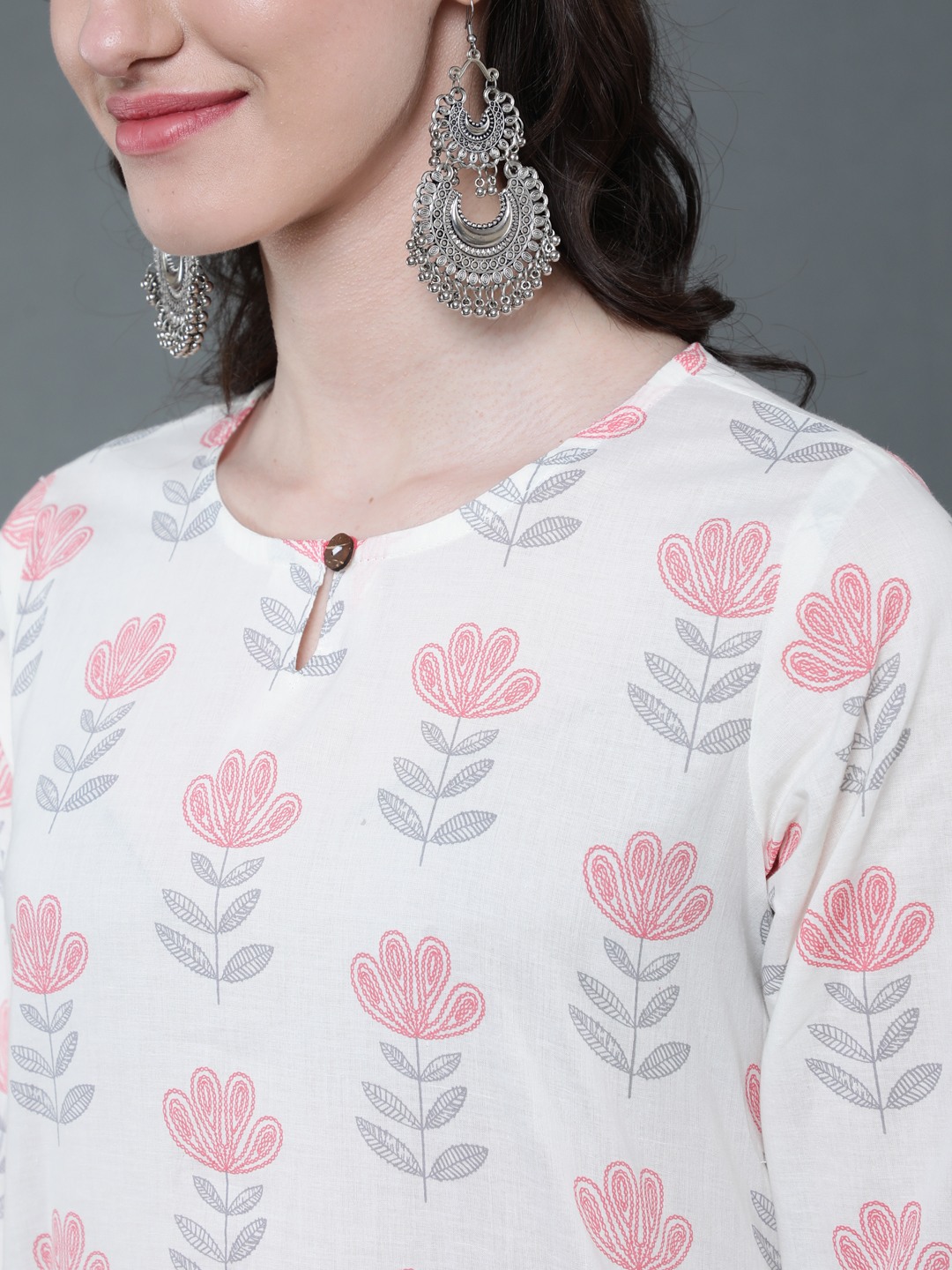 Offwhite Printed Kurta Set
