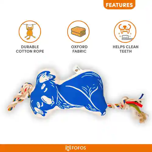 Barkbutler Fofos Flossy Rope Toy With Koala for Dogs