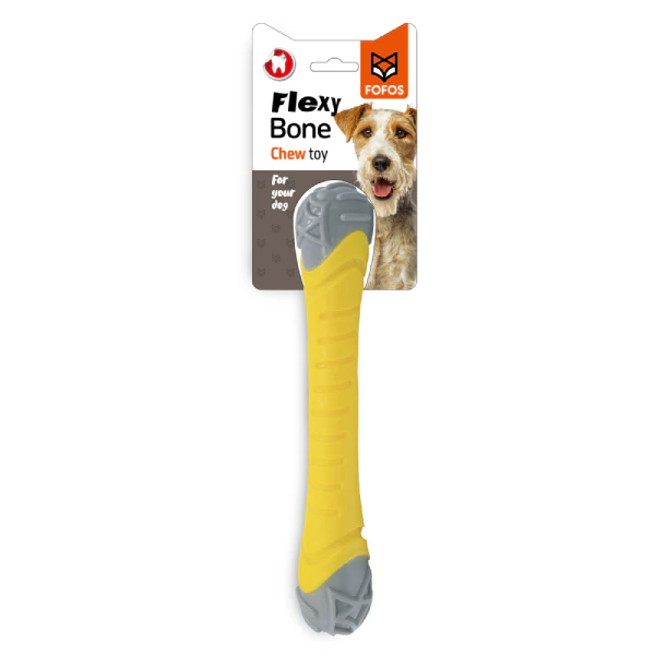 Barkbutler x Fofos Flexy Bone Squeaky Dog Chew Toy