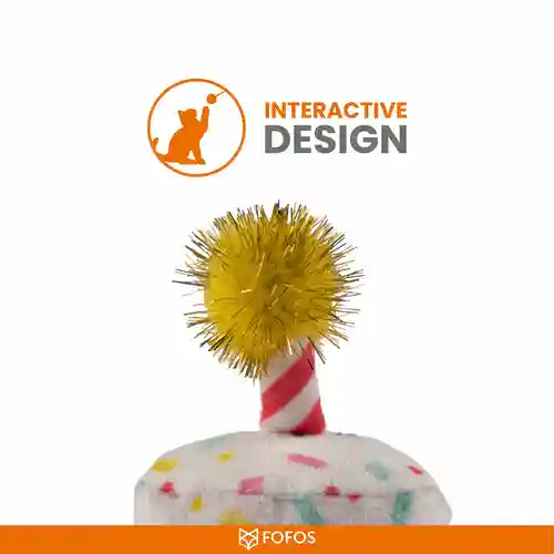 Barkbutler Fofos Birthday Cake Toy for Cats