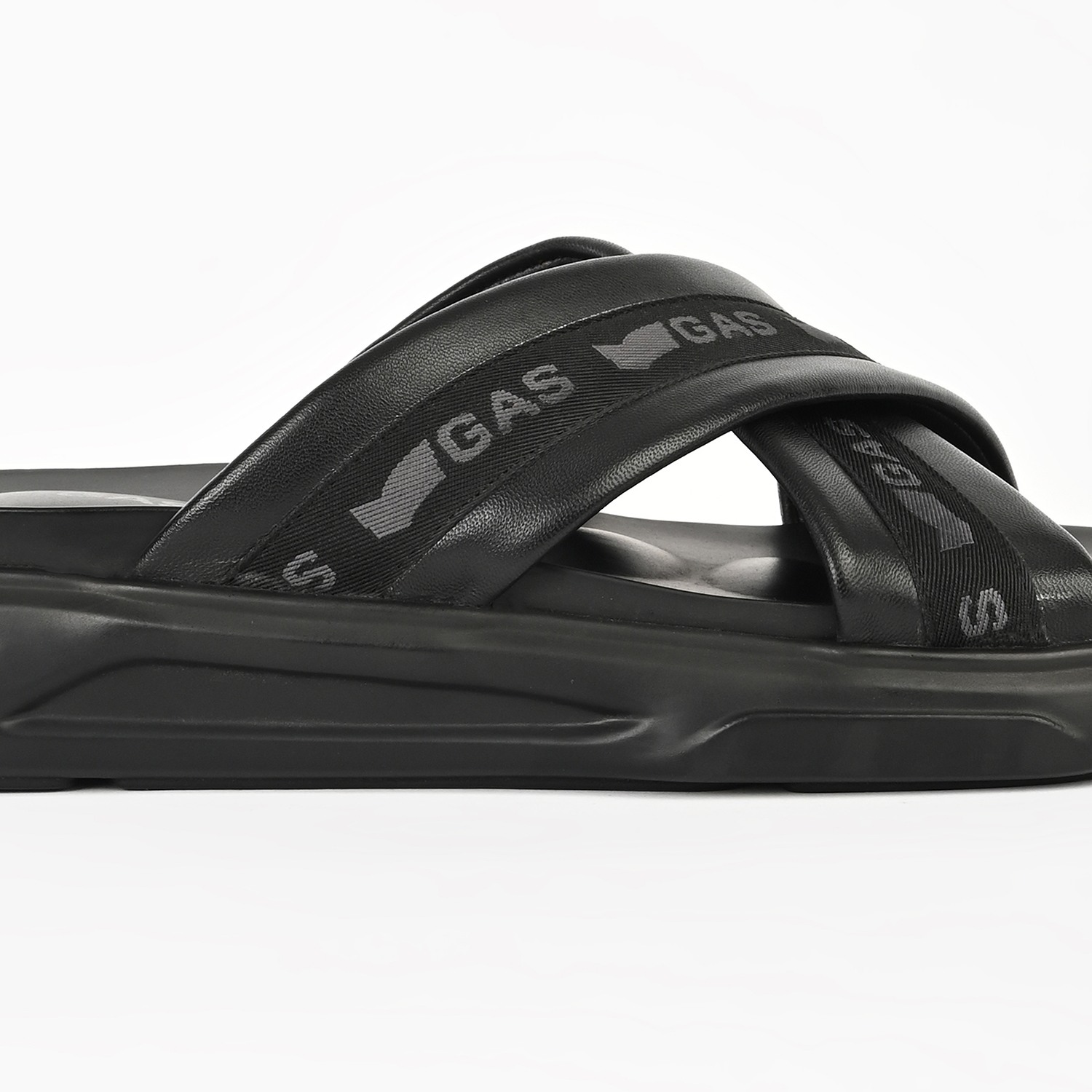 Men Furbo Black Sandals