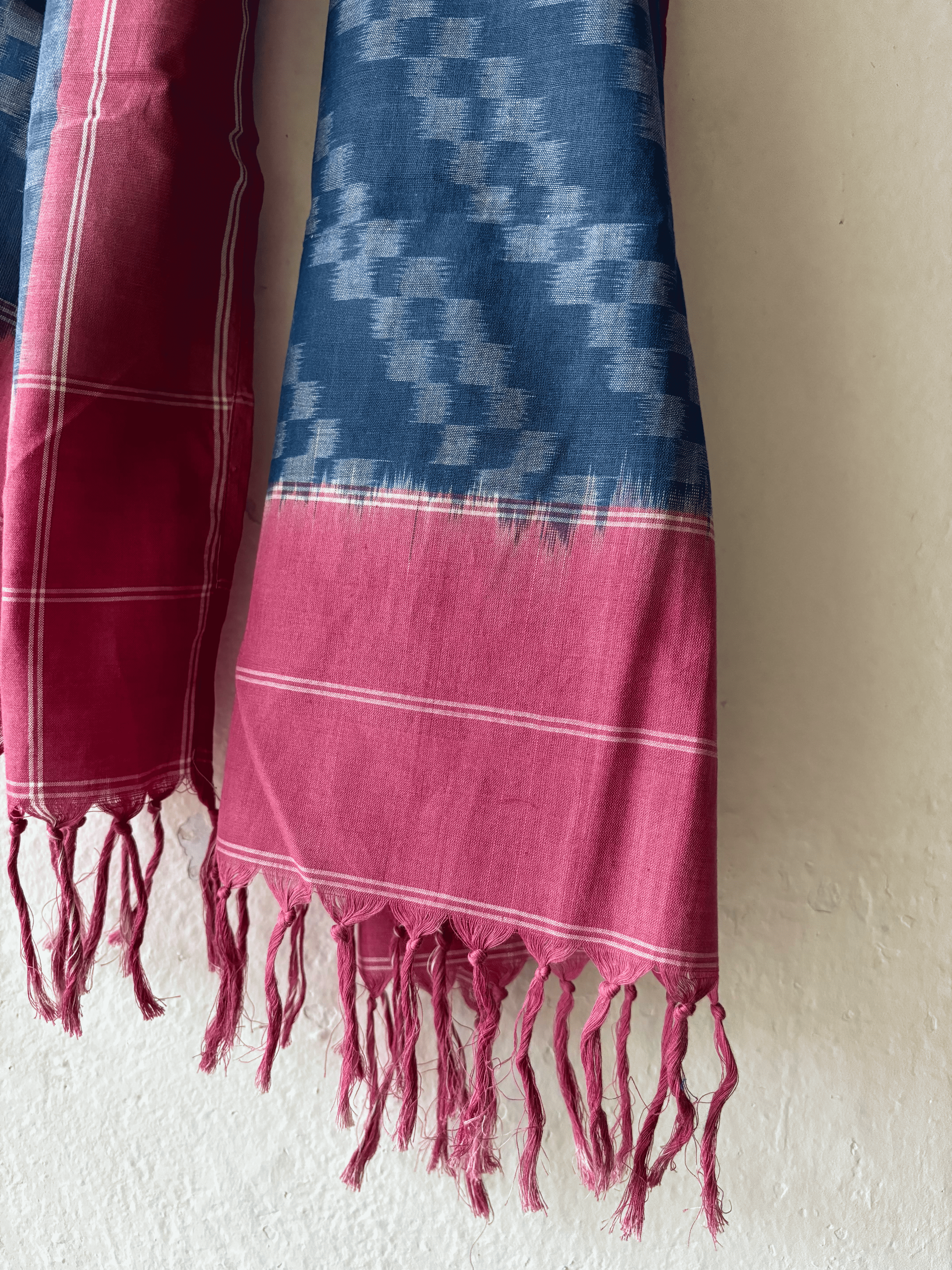 Natural Dyes Box Waves Ikat Stole