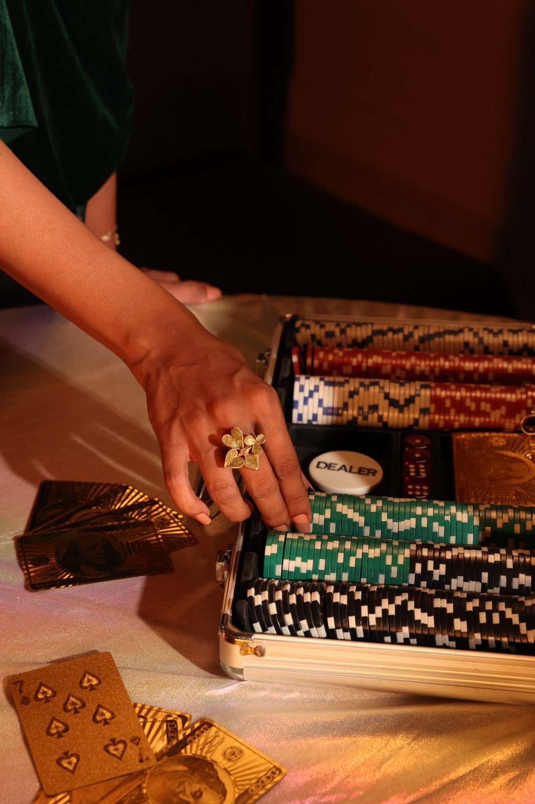 Gold Royal Deck Statement Ring