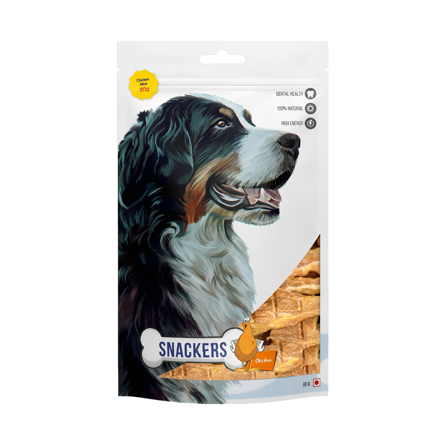 Snackers Chicken Slice Dog Treat, 80 g