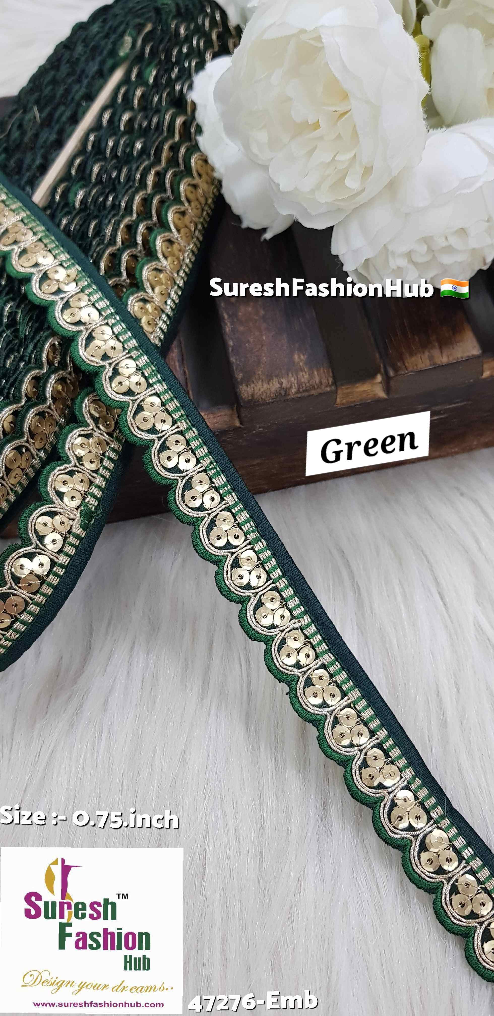 "Machine-Made Scalloped Lace - Elegant Border for Sarees"
