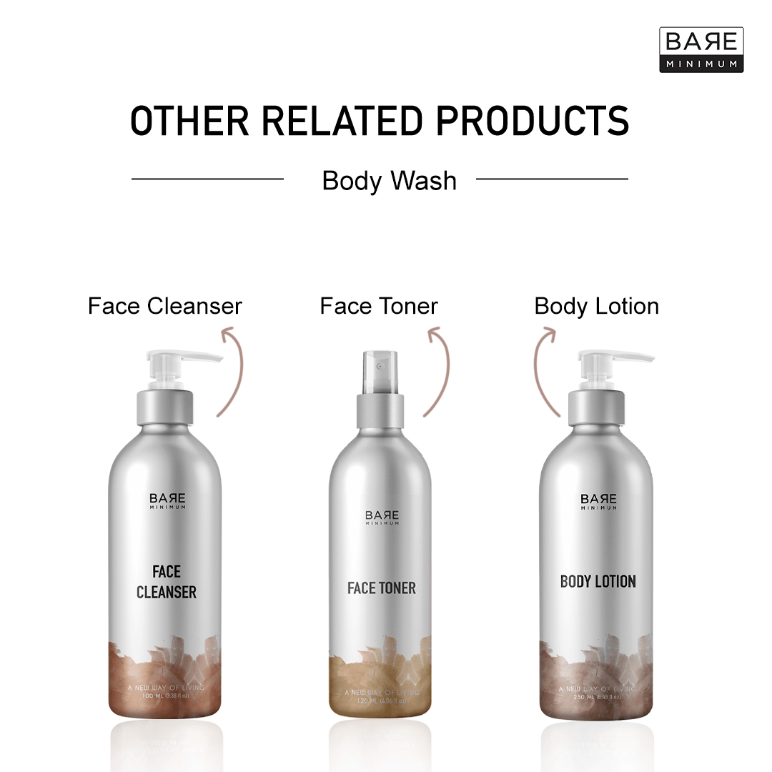 BARE MINIMUM | Bare Minimum body wash with all-natural ingredients, Soap-free, No parabens, For all skin types, 250 ML 4