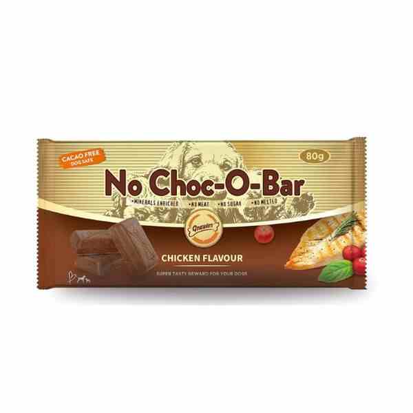Gnawlers No Choc O Bar Chicken Flavour Chocolate Dog Treat - 80g