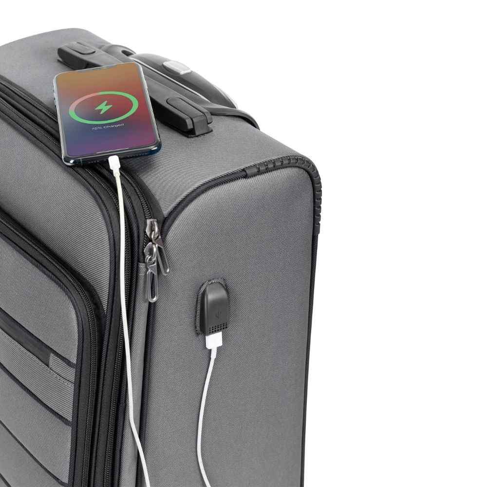 Small Cabin Luggage/Trolley Bag (Free Packing Kit)- Grey