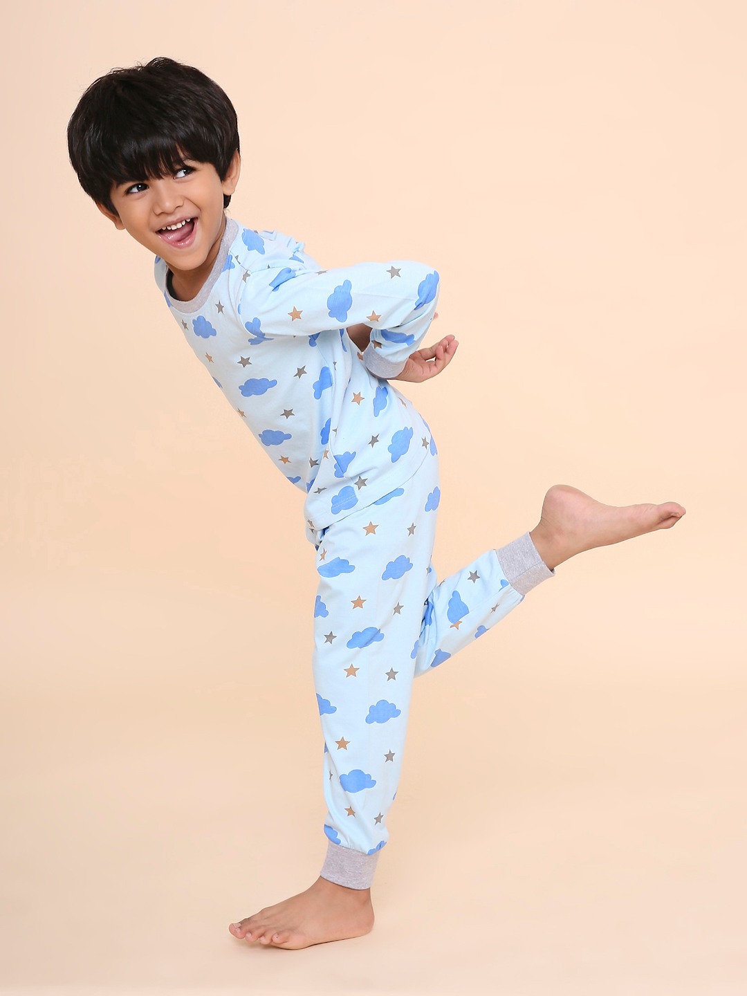 Boys- 2 piece printed cotton jogger lounge set
