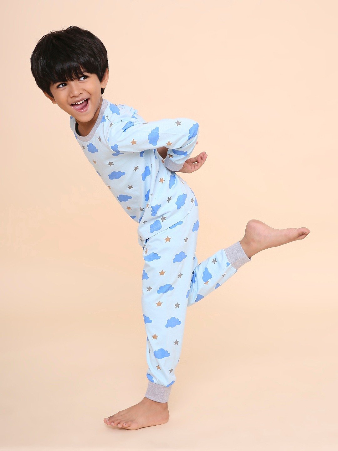 Boys- 2 piece printed cotton jogger lounge set