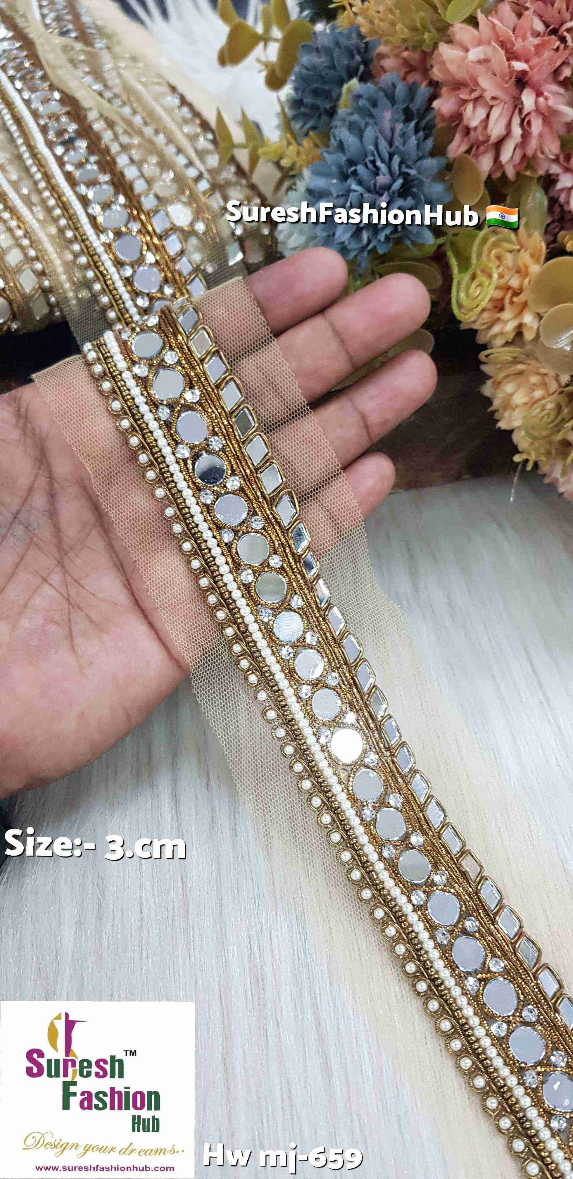 Zardosi Mirror Net Lace