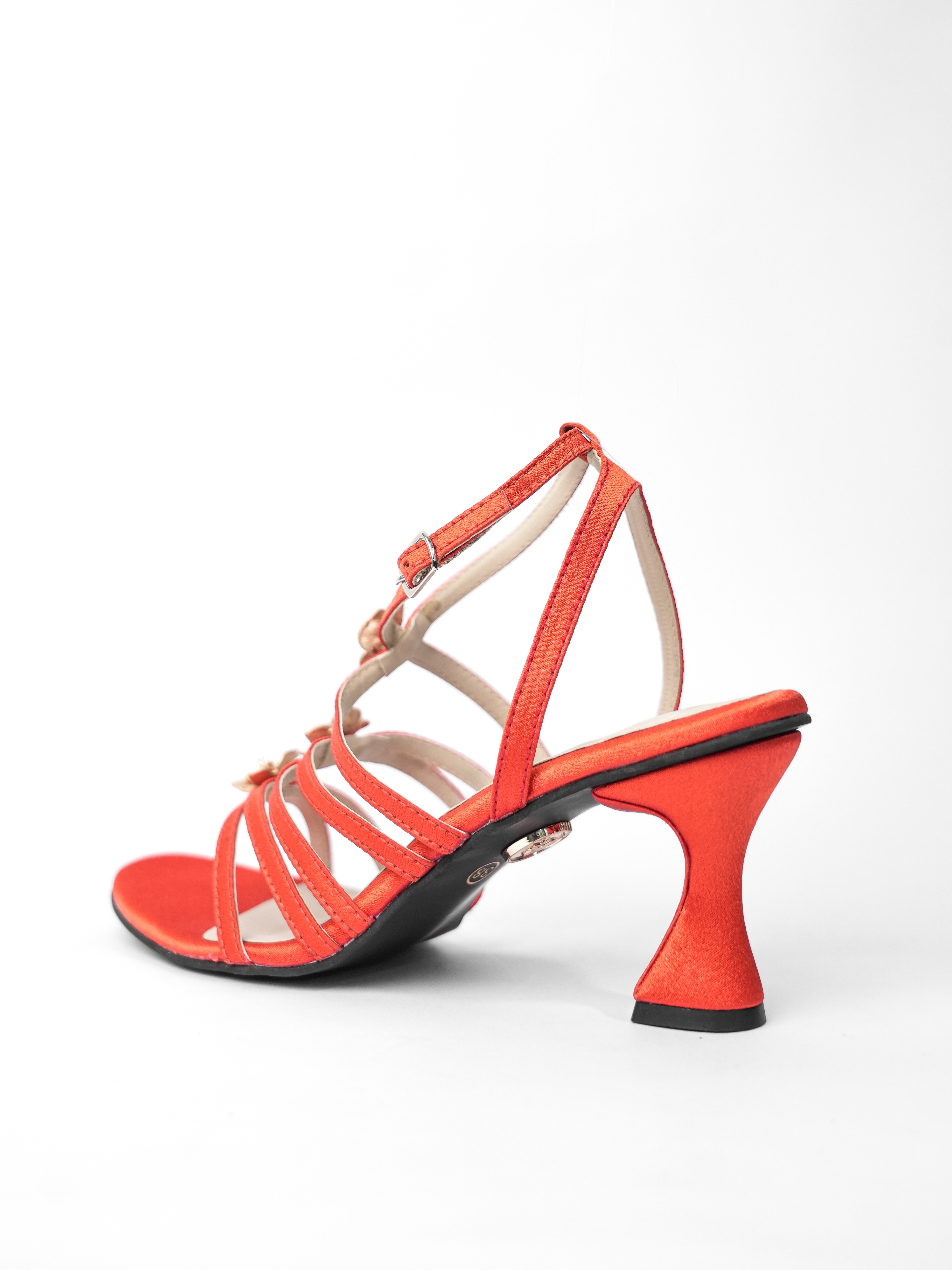 BURNT ORANGE FLOWER HEELS