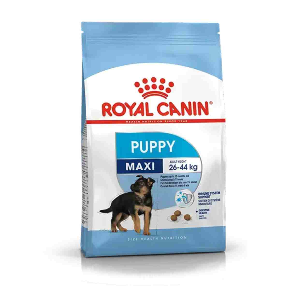 Royal Canin Maxi Puppy Dry Dog Food - 4 Kg + Wet Food