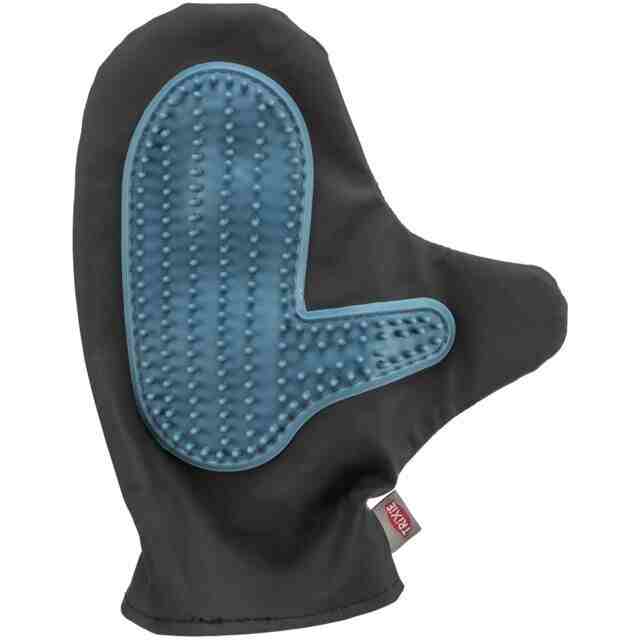 Trixie Grooming Glove For Cats & Dogs, Dark Grey/Blue
