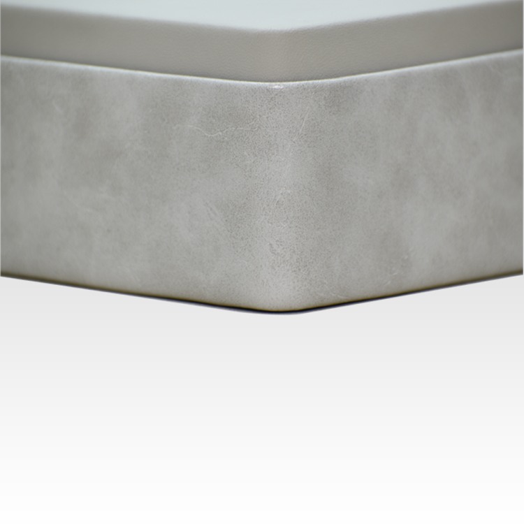 Tissue Box Holder for Home and Office in Premium Faux Leather | Size: 9.5 x 4.5 x 2.5(H) Inches | Moderno | Grey