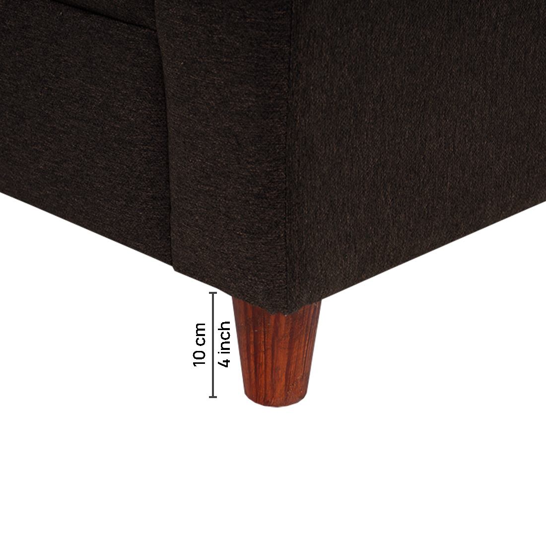 neudot Roman Sofa for Living Room |1 Person Sofa|Premium Fabric with Cushioned Armrest | Solid Wood Frame|1 Seater in Chocolate Brown Color