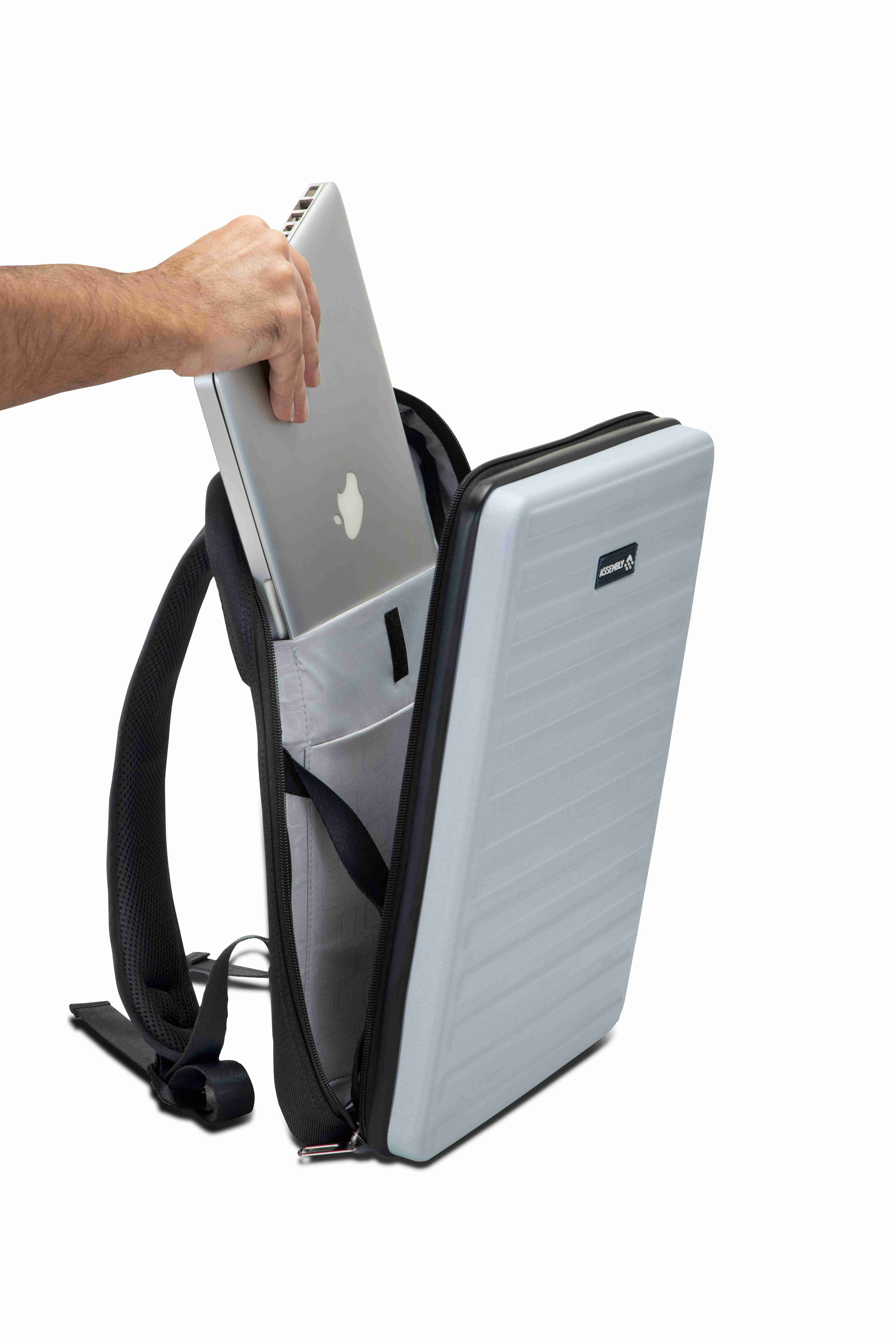 Assembly Hard Sided Cabin Trolley Bag (54 cm) with Hard Shell Laptop Backpack - GreenWhite