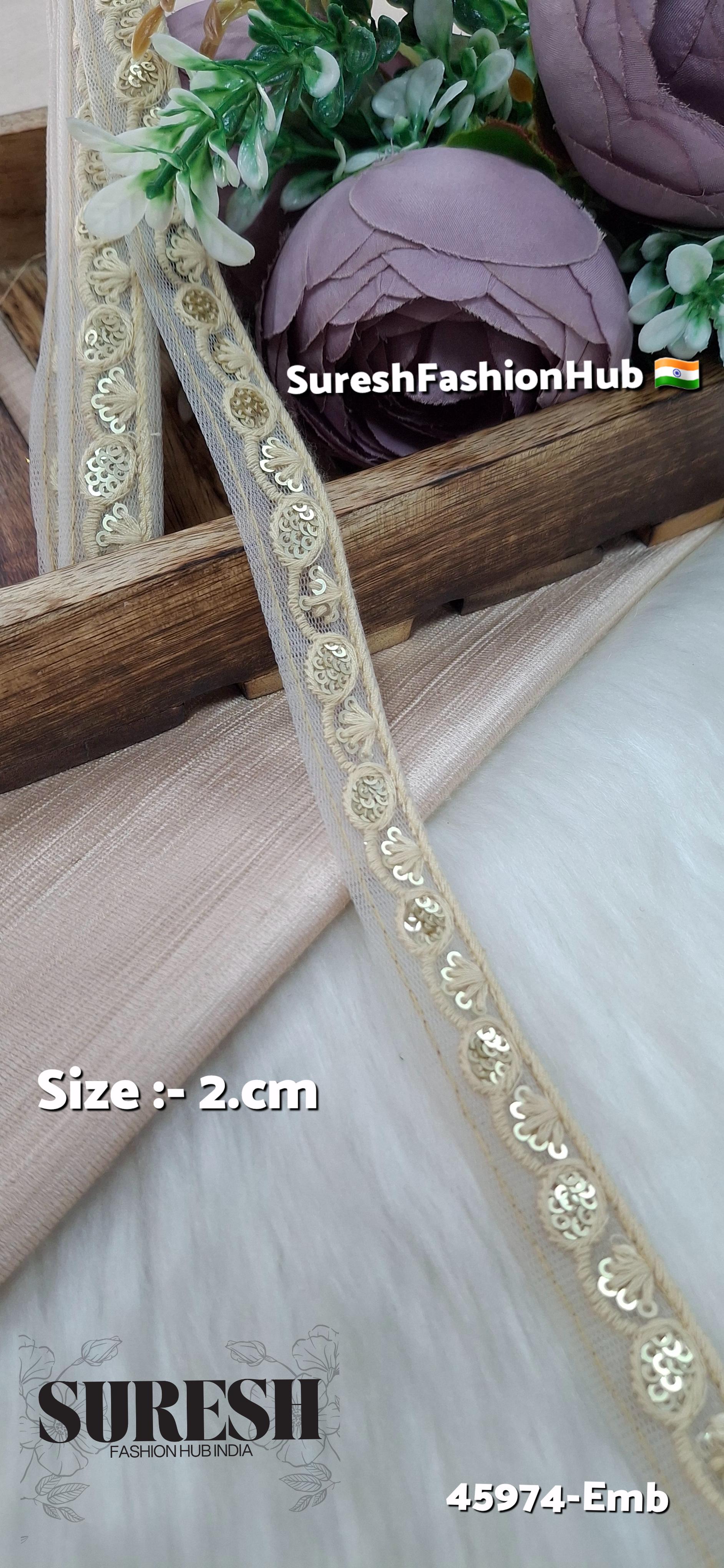 Beige  Tone-on-Tone Embroidery Lace