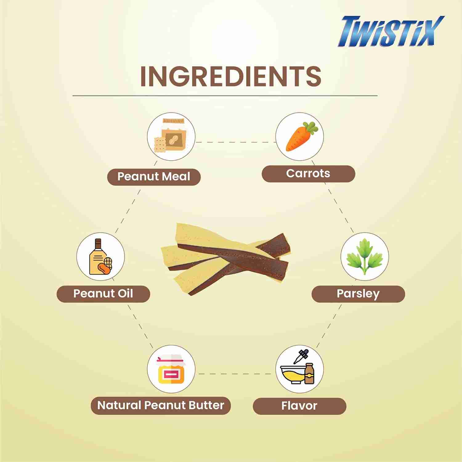 Twistix Canister Pumpkin Spice, Dog Treats, 50 Sticks