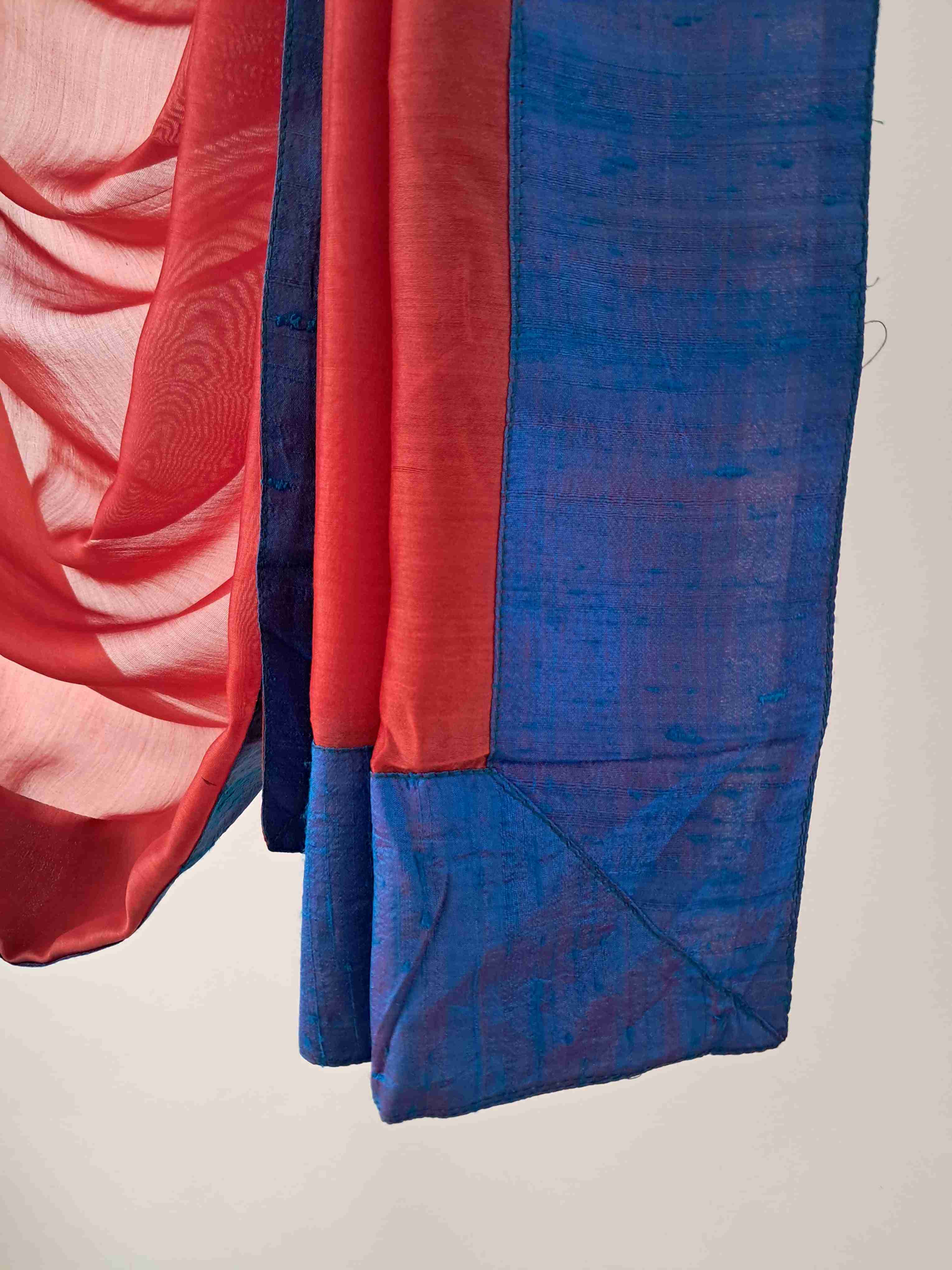Ikat Cotton And Chanderi Silk Saree