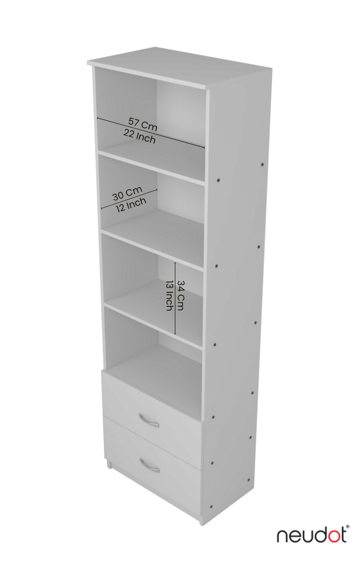 Tolstoy Bookshelf/Display Unit - White