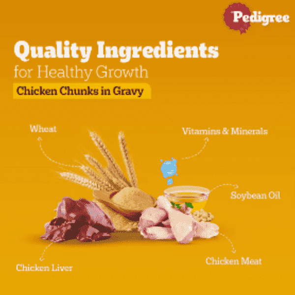 Pedigree Chicken Chunks Wet Puppy Food - 130 g