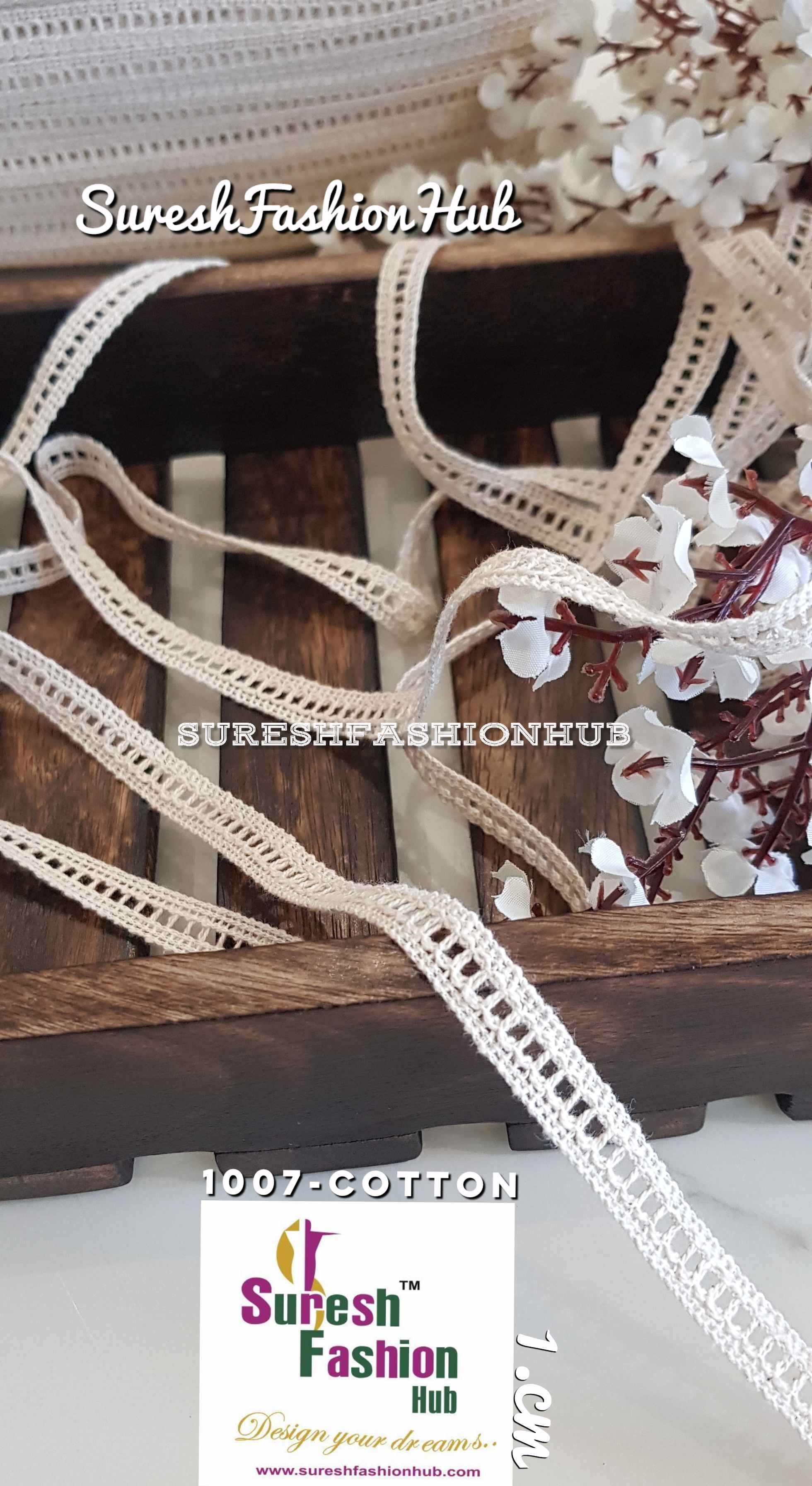 Fine tiny Off White detailed Cotton Crotchet Trim