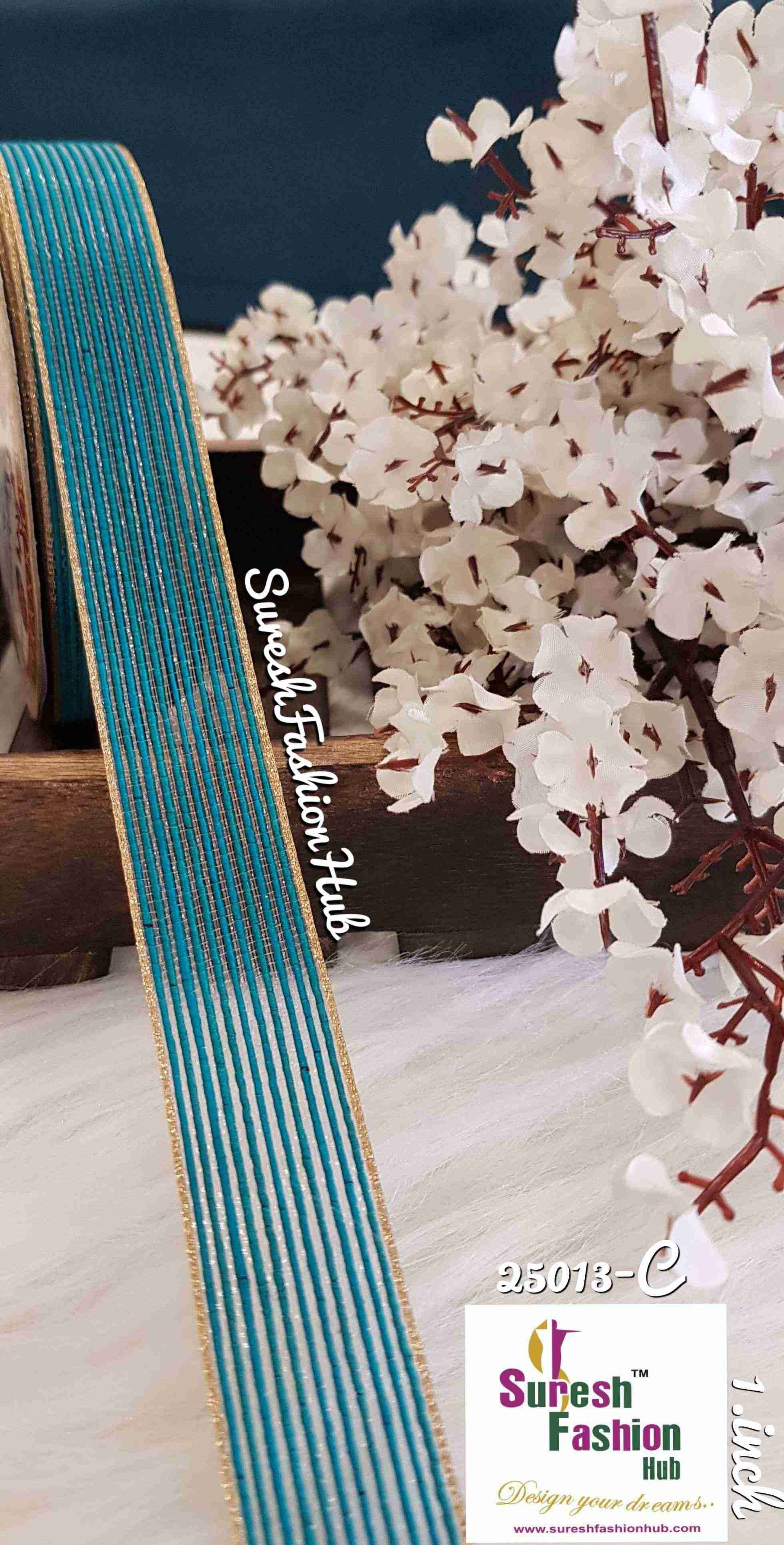 Teal Blue Color Decorative Thick Strap Trim