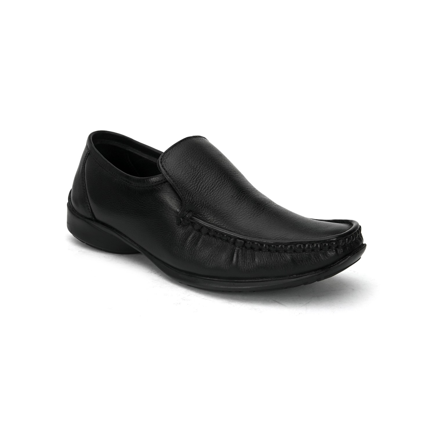 MAC DAFF | MAC DAFF Black Genuine Leather Slip On Loafers For Men 0
