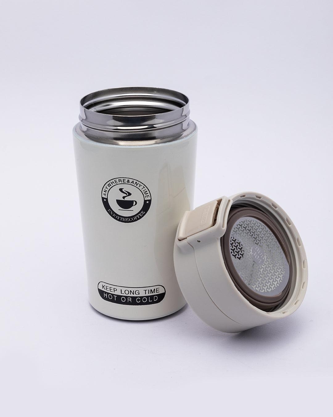 Mug, with Sipper Lid, Tea & Coffee Mug, Black, Stainless Steel, 330 mL -  MARKET99 – MARKET 99