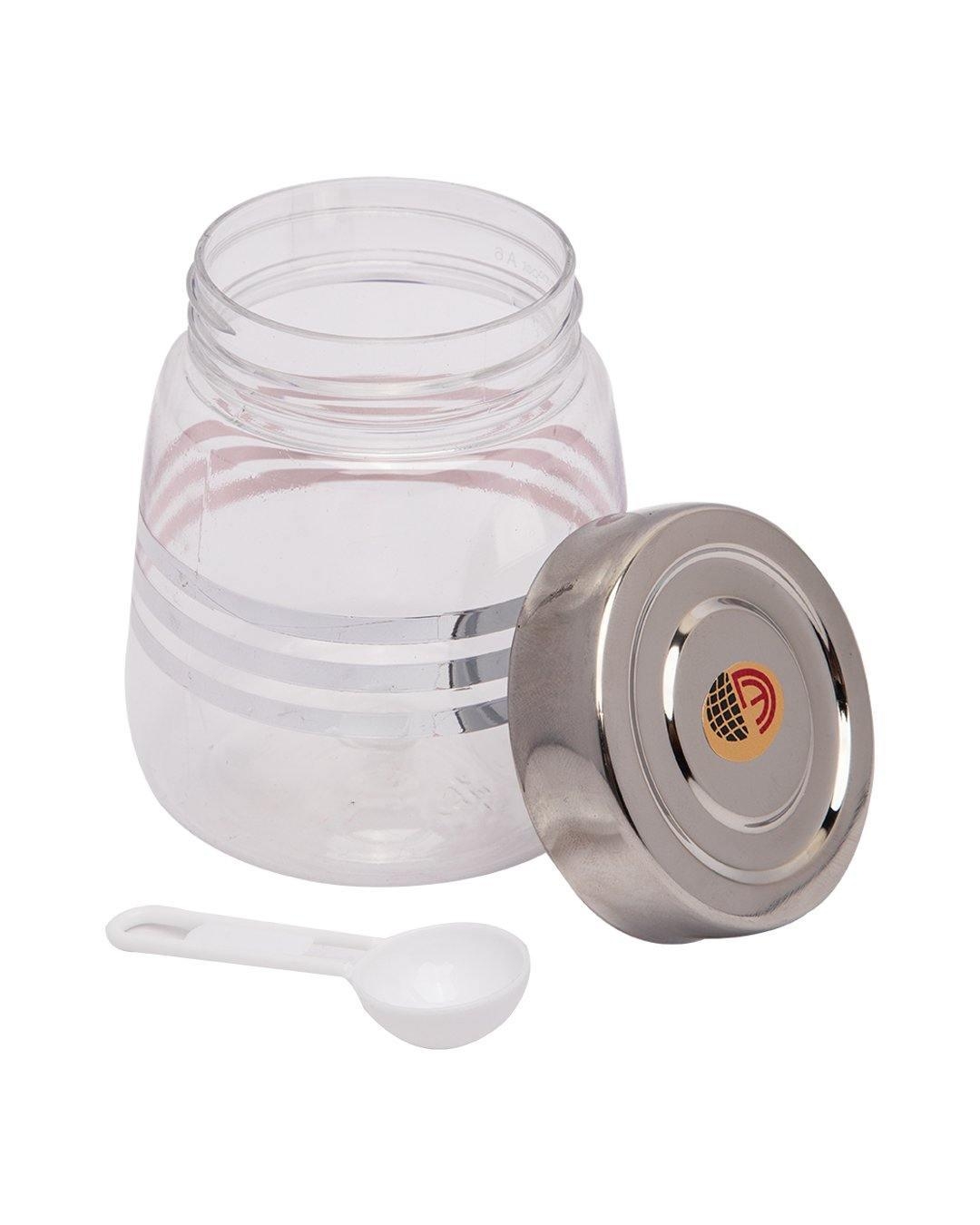 Market 99 | Jars, Transparent & Silver, Plastic, Set of 6, 200 mL 4