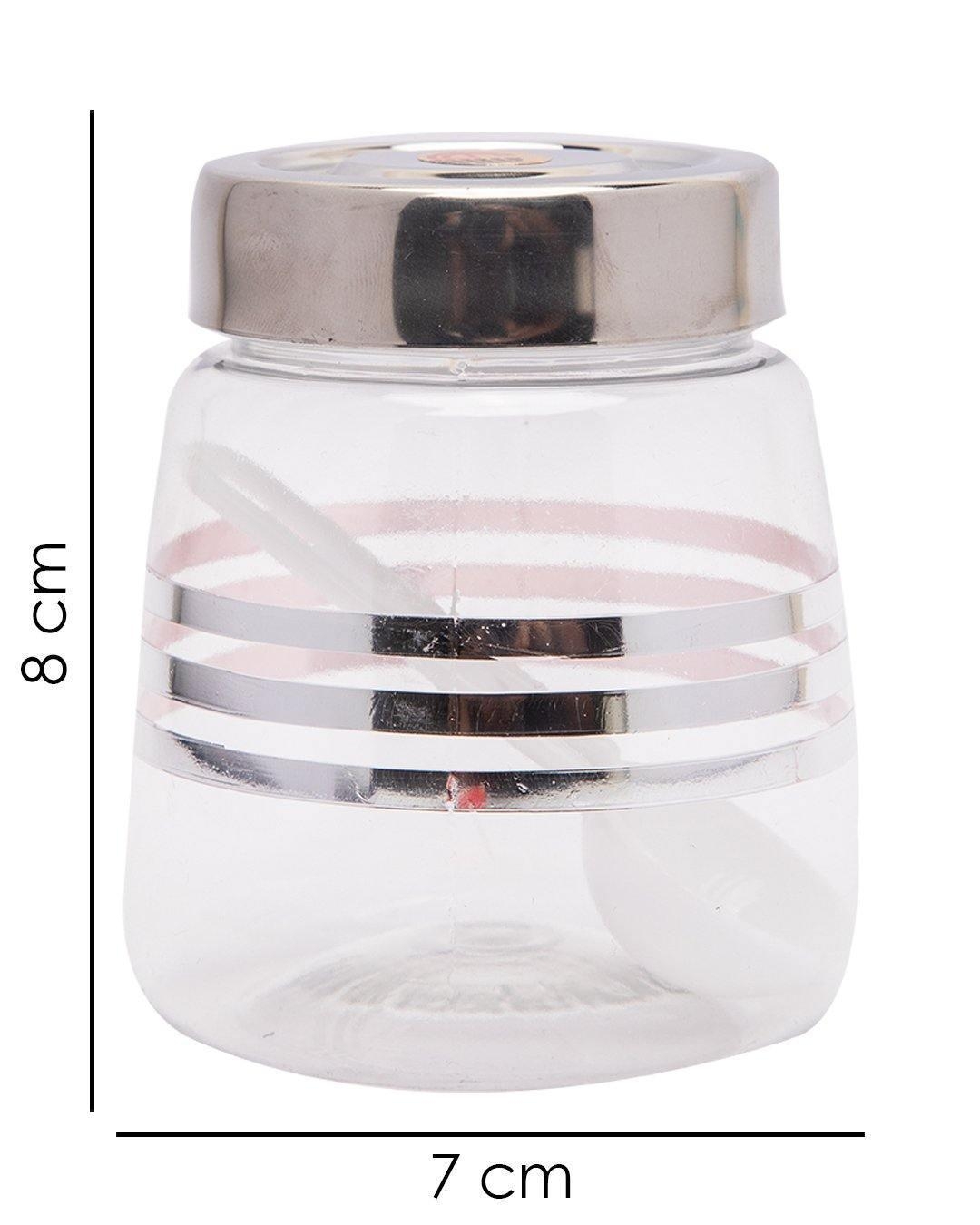 Market 99 | Jars, Transparent & Silver, Plastic, Set of 6, 200 mL 5