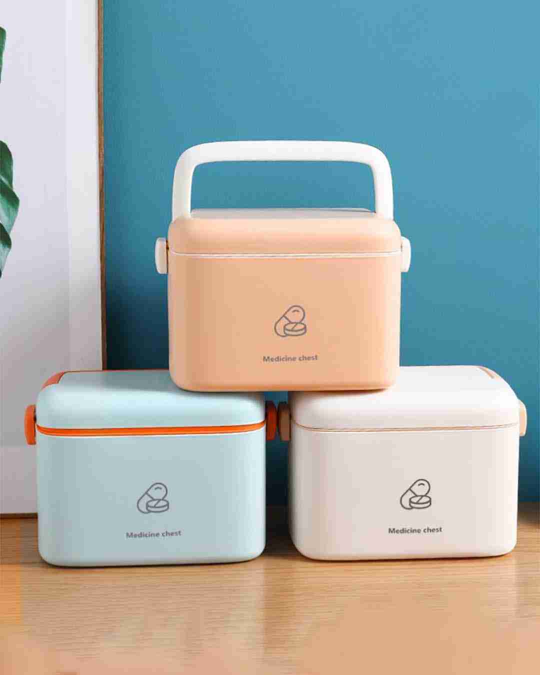 Market 99 Medical Box | Emergency Medical Box| Medicine Storage Box | BPA Free | Cabinet Organizer | Detachable Tray Medical Box | Medicine Organizer | Medical Utility | (24 X 16 X 15.5 Cm)