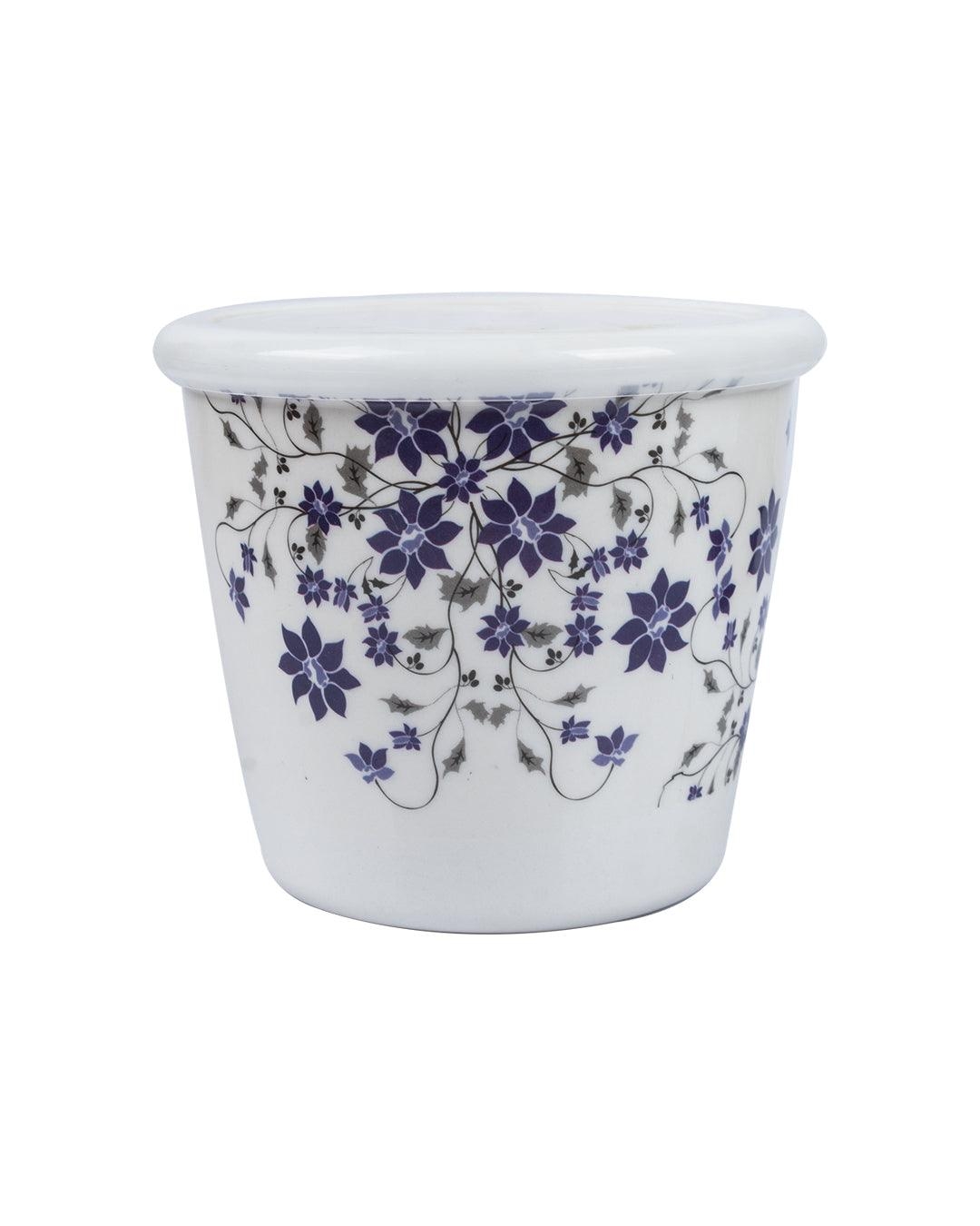 Market 99 | Market 99 Tableware Floral Design Melamine Jar for Dining Table Pickle Storage Canister, 650 mL 1