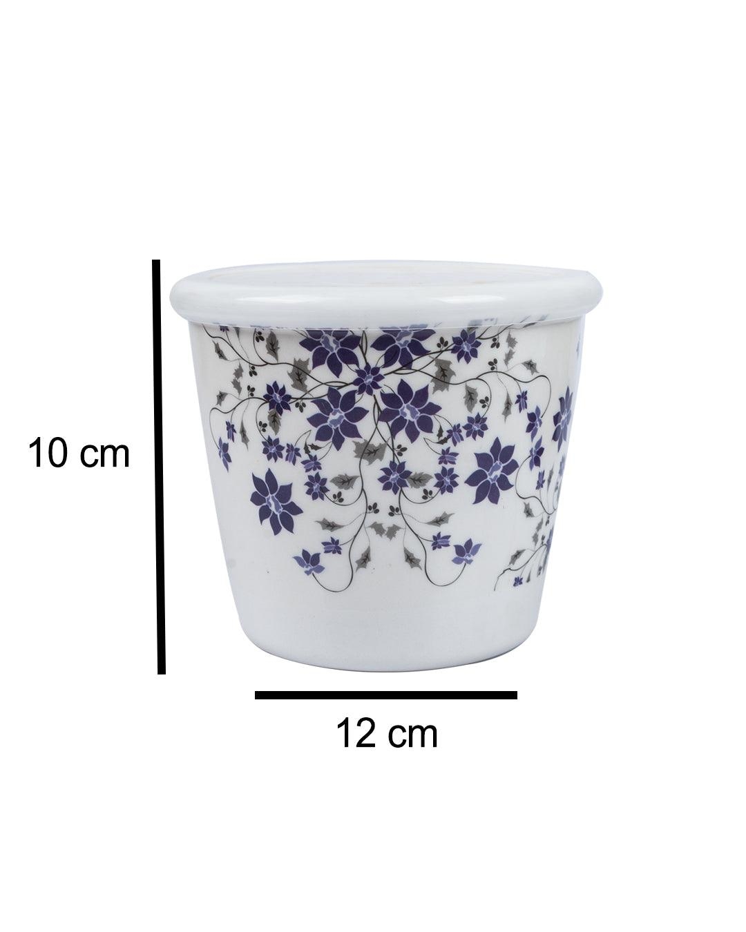 Market 99 | Market 99 Tableware Floral Design Melamine Jar for Dining Table Pickle Storage Canister, 650 mL 4