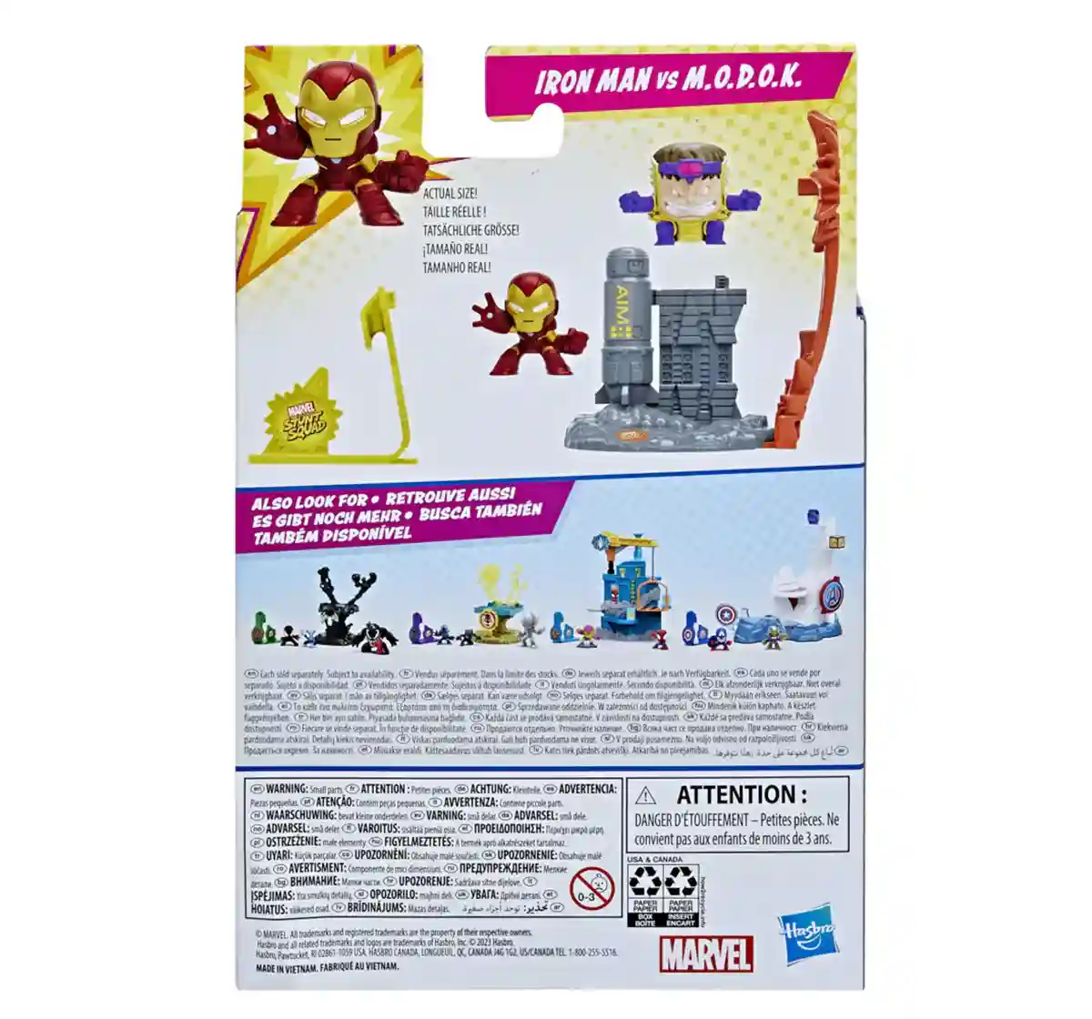 Marvel Stunt Squad Iron Man vs. M.O.D.O.K. Playset, 1.5-Inch Super